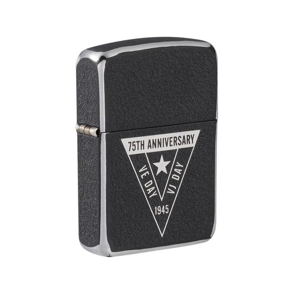 Zippo 2022 Zippo 75Th Anniversary Of The End Of Wwii 1941 Steel Black Crackle Laser Engrave ZIP-49264 - main